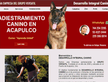 Tablet Screenshot of desarrollointegralcanino.com